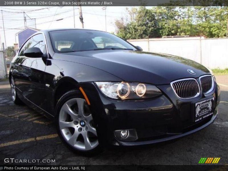 Black Sapphire Metallic / Black 2008 BMW 3 Series 328xi Coupe