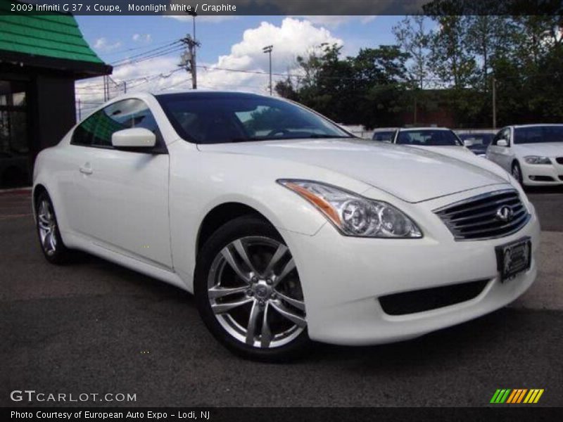 Moonlight White / Graphite 2009 Infiniti G 37 x Coupe
