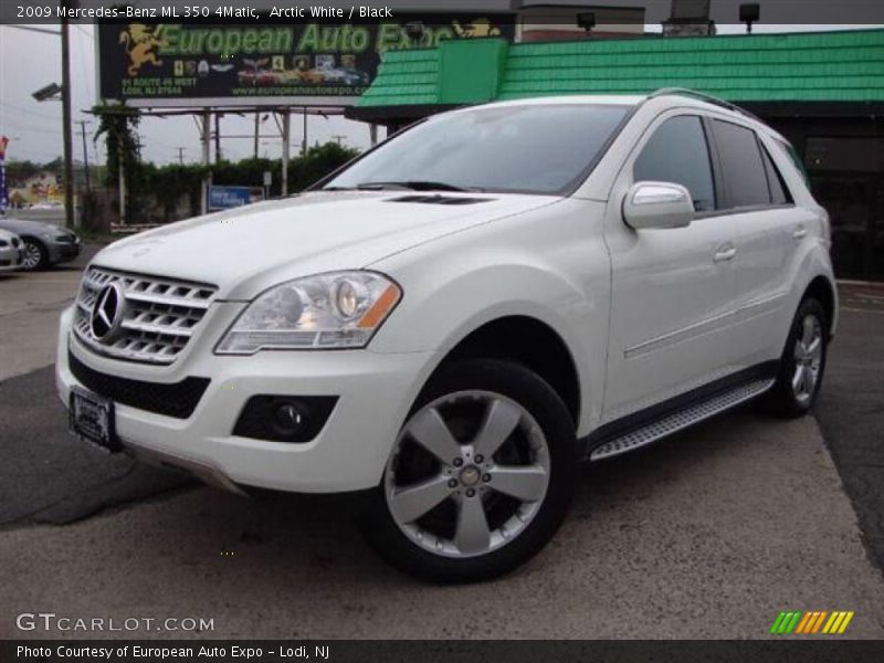 Arctic White / Black 2009 Mercedes-Benz ML 350 4Matic