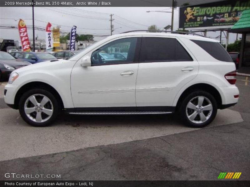 Arctic White / Black 2009 Mercedes-Benz ML 350 4Matic