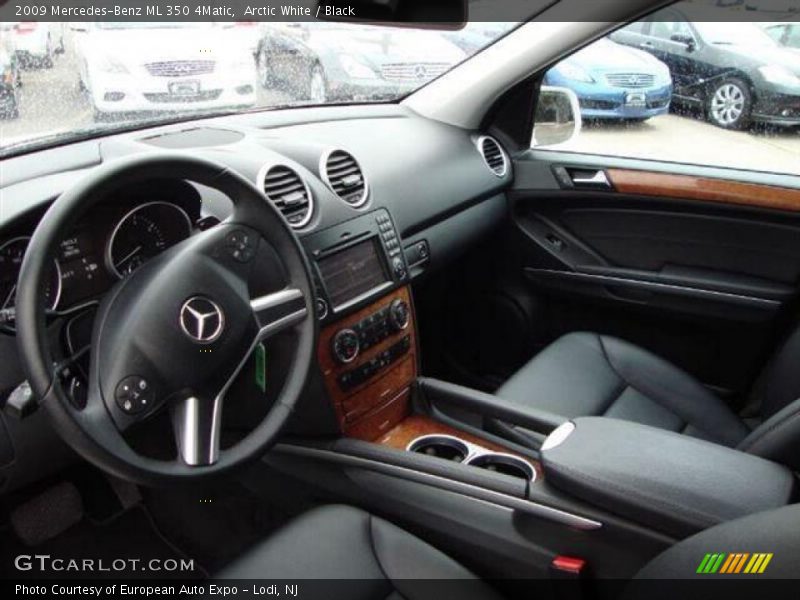 Arctic White / Black 2009 Mercedes-Benz ML 350 4Matic