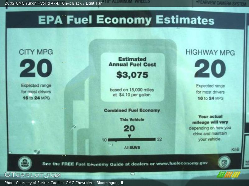 Onyx Black / Light Tan 2009 GMC Yukon Hybrid 4x4