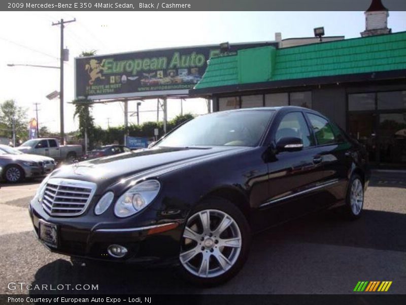 Black / Cashmere 2009 Mercedes-Benz E 350 4Matic Sedan