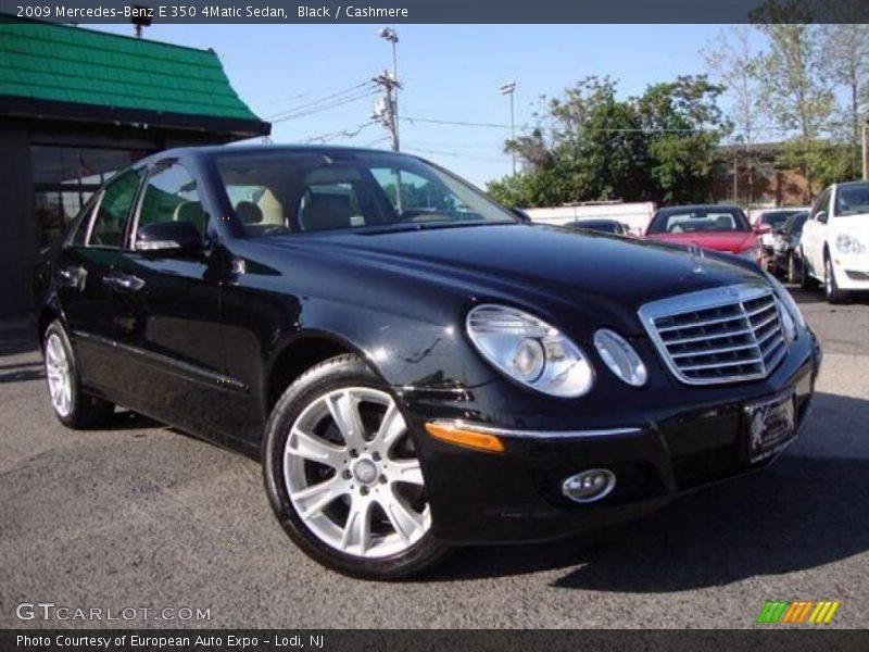 Black / Cashmere 2009 Mercedes-Benz E 350 4Matic Sedan
