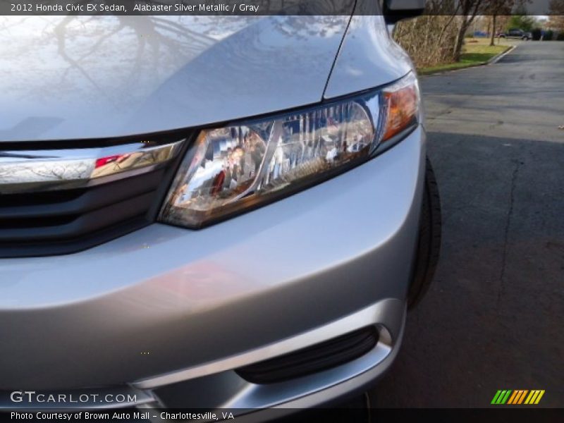 Alabaster Silver Metallic / Gray 2012 Honda Civic EX Sedan