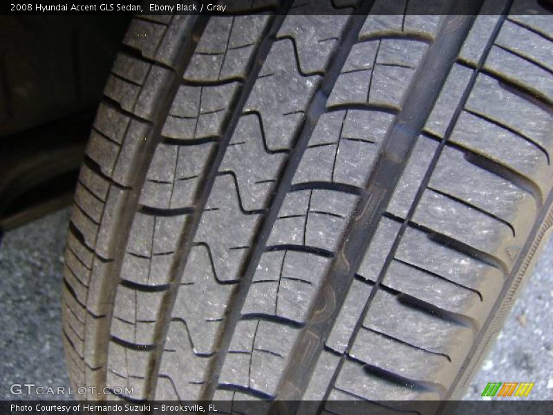 Ebony Black / Gray 2008 Hyundai Accent GLS Sedan