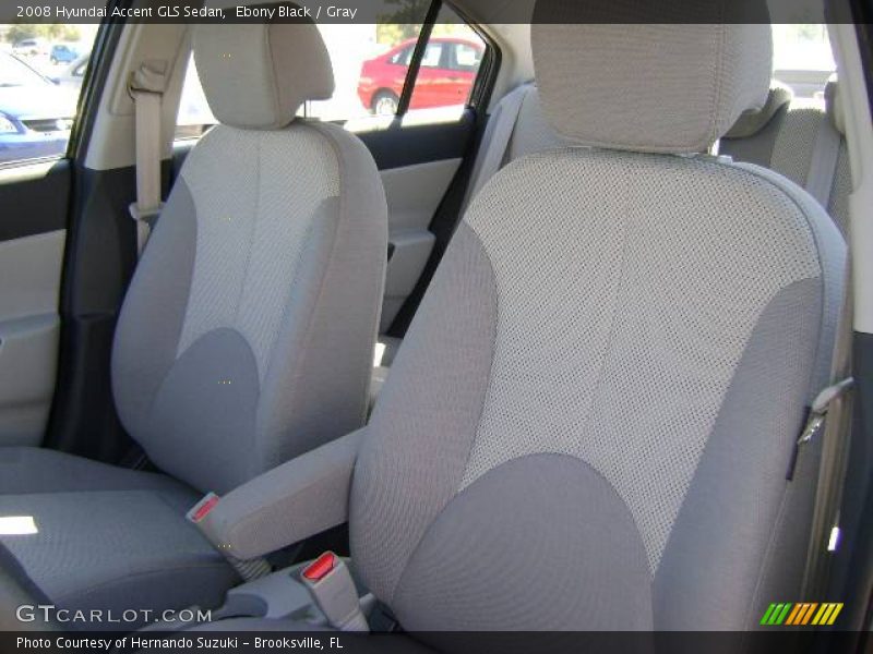 Ebony Black / Gray 2008 Hyundai Accent GLS Sedan