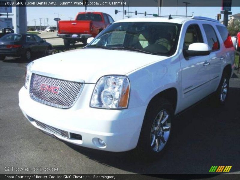 Summit White / Cocoa/Light Cashmere 2009 GMC Yukon Denali AWD