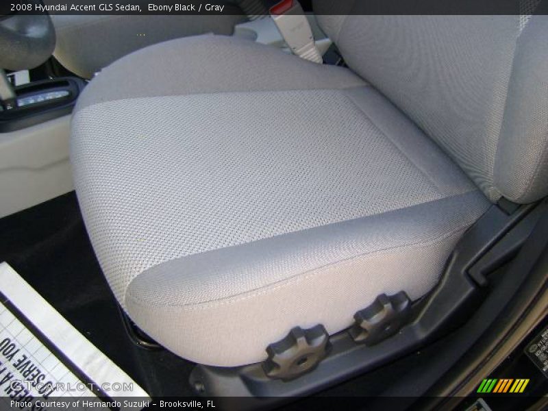Ebony Black / Gray 2008 Hyundai Accent GLS Sedan