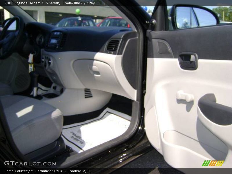 Ebony Black / Gray 2008 Hyundai Accent GLS Sedan