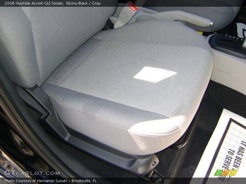 Ebony Black / Gray 2008 Hyundai Accent GLS Sedan