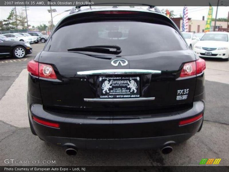 Black Obsidian / Brick/Black 2007 Infiniti FX 35 AWD