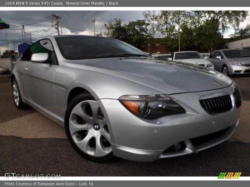 Mineral Silver Metallic / Black 2004 BMW 6 Series 645i Coupe