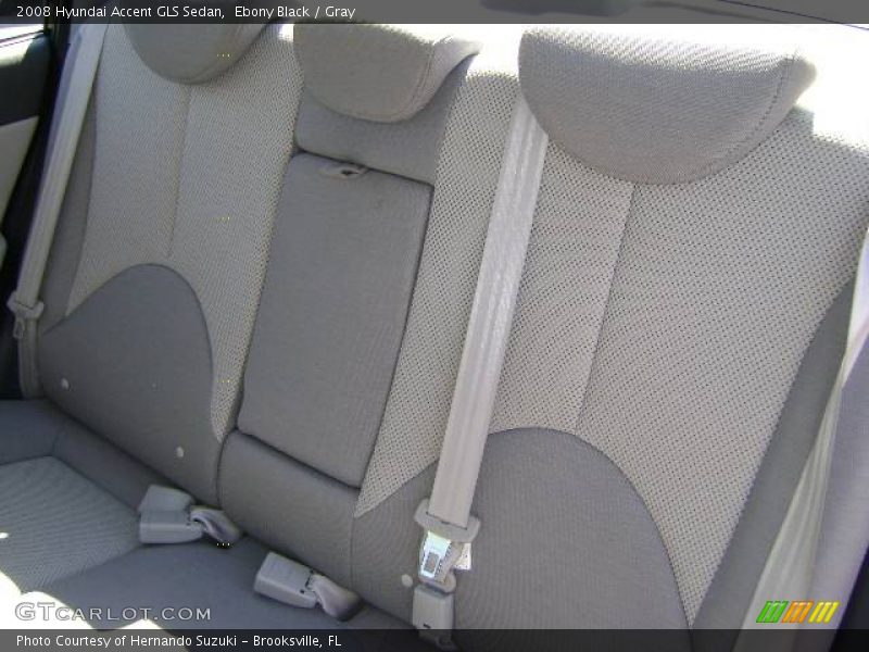 Ebony Black / Gray 2008 Hyundai Accent GLS Sedan
