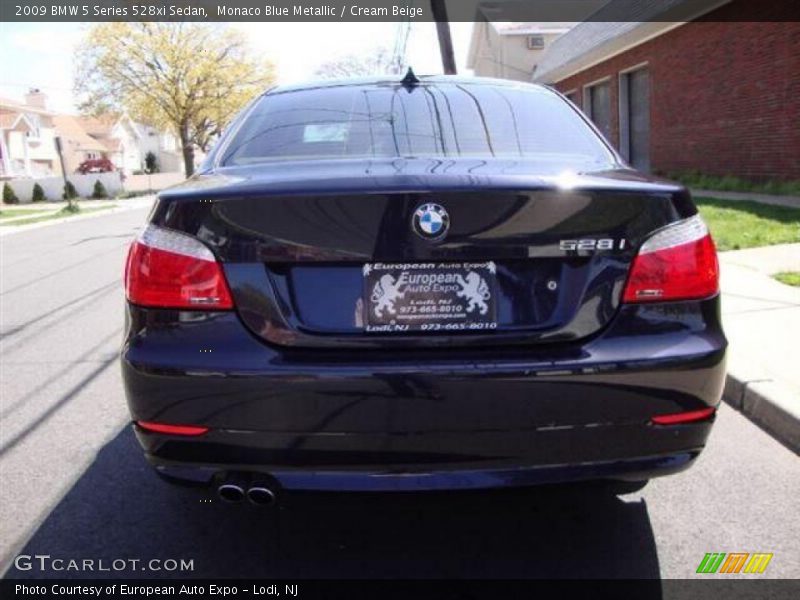 Monaco Blue Metallic / Cream Beige 2009 BMW 5 Series 528xi Sedan