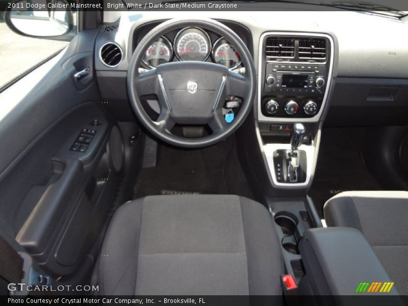 Bright White / Dark Slate/Medium Graystone 2011 Dodge Caliber Mainstreet