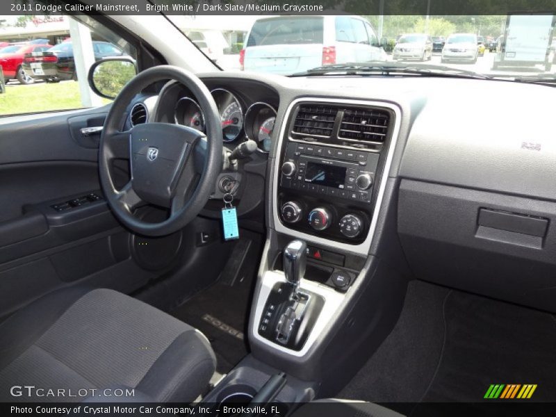 Bright White / Dark Slate/Medium Graystone 2011 Dodge Caliber Mainstreet