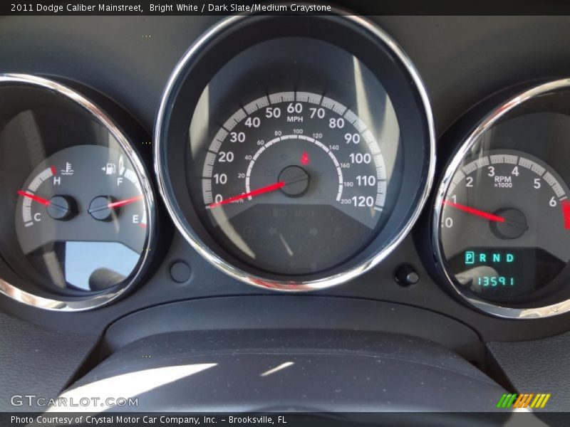 Bright White / Dark Slate/Medium Graystone 2011 Dodge Caliber Mainstreet