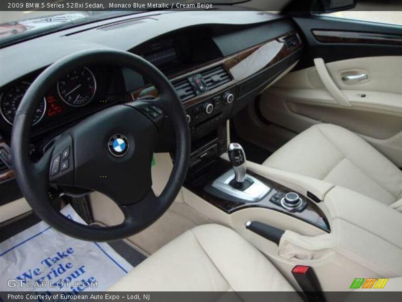 Monaco Blue Metallic / Cream Beige 2009 BMW 5 Series 528xi Sedan