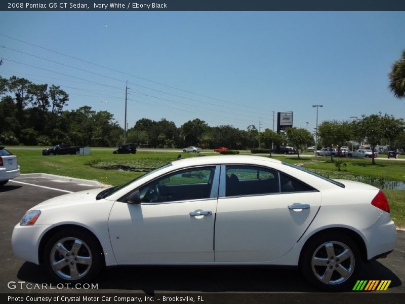 Ivory White / Ebony Black 2008 Pontiac G6 GT Sedan