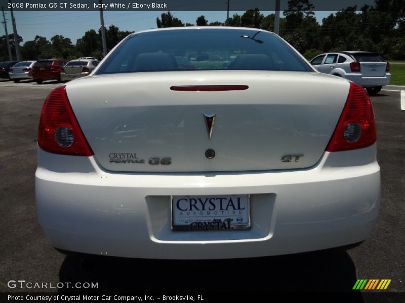 Ivory White / Ebony Black 2008 Pontiac G6 GT Sedan