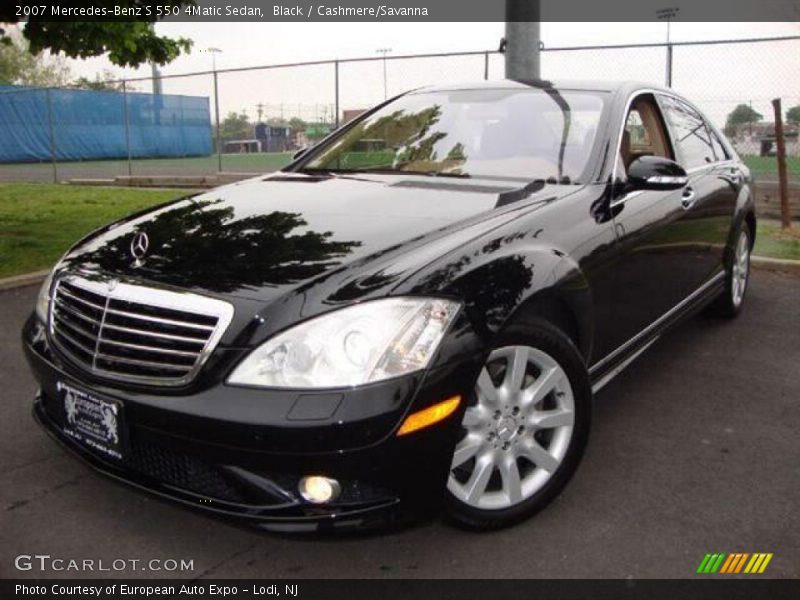 Black / Cashmere/Savanna 2007 Mercedes-Benz S 550 4Matic Sedan