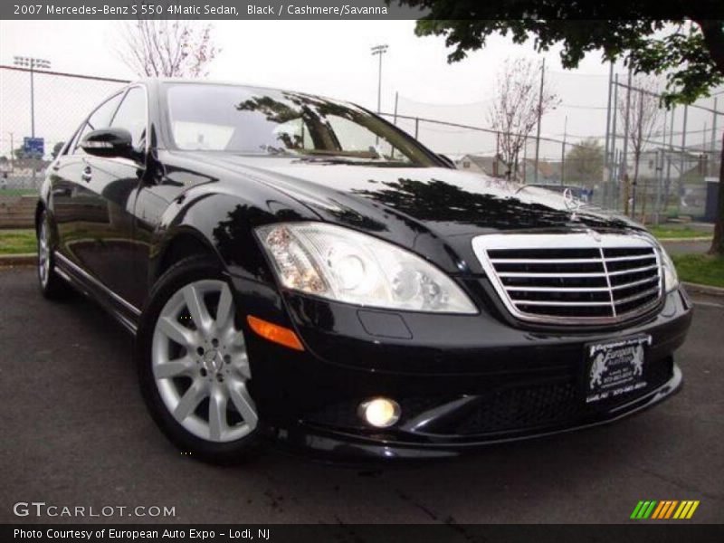 Black / Cashmere/Savanna 2007 Mercedes-Benz S 550 4Matic Sedan