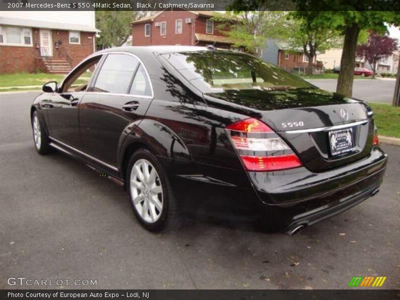 Black / Cashmere/Savanna 2007 Mercedes-Benz S 550 4Matic Sedan