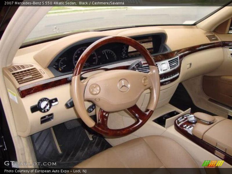 Black / Cashmere/Savanna 2007 Mercedes-Benz S 550 4Matic Sedan