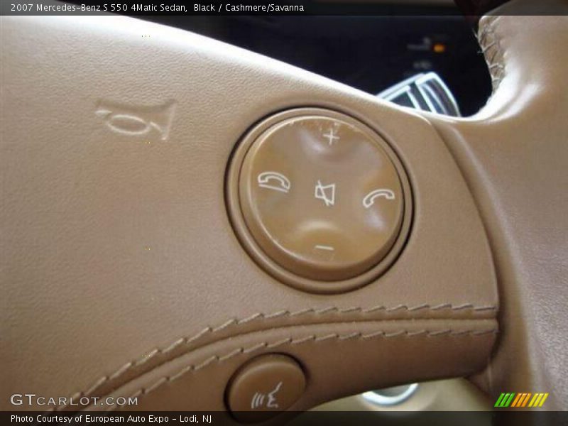 Black / Cashmere/Savanna 2007 Mercedes-Benz S 550 4Matic Sedan