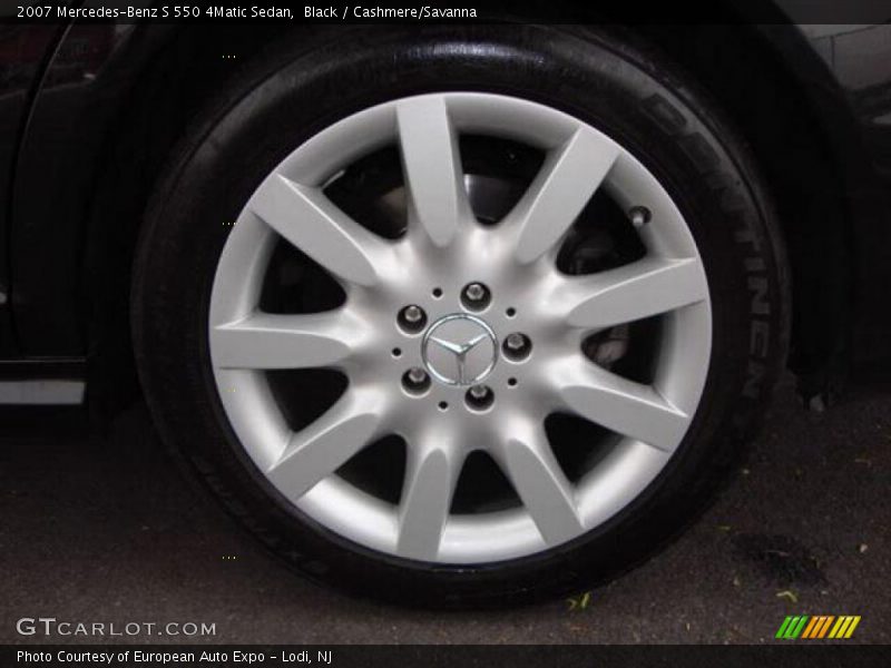 Black / Cashmere/Savanna 2007 Mercedes-Benz S 550 4Matic Sedan