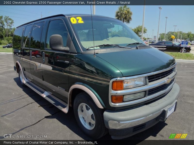 Forest Green Metallic / Neutral 2002 Chevrolet Express 1500 Passenger Conversion Van