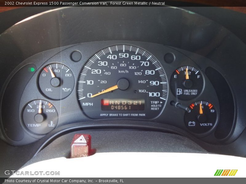  2002 Express 1500 Passenger Conversion Van 1500 Passenger Conversion Van Gauges