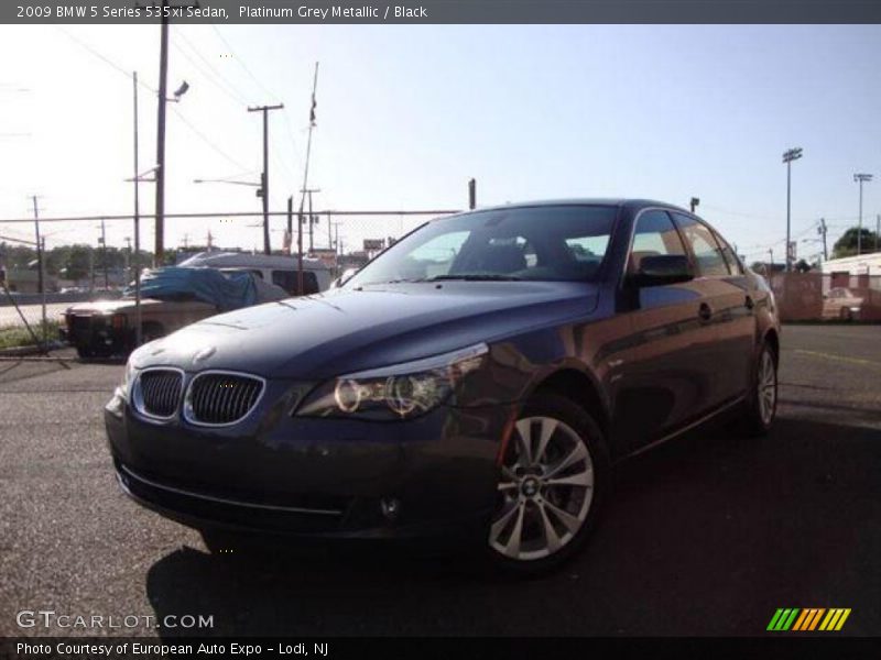 Platinum Grey Metallic / Black 2009 BMW 5 Series 535xi Sedan