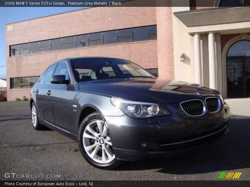 Platinum Grey Metallic / Black 2009 BMW 5 Series 535xi Sedan