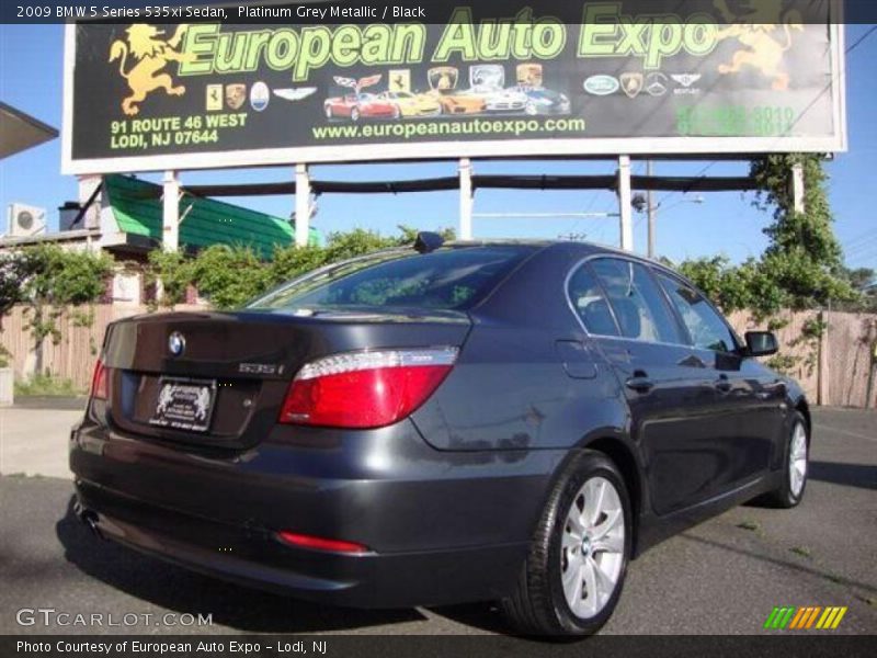 Platinum Grey Metallic / Black 2009 BMW 5 Series 535xi Sedan