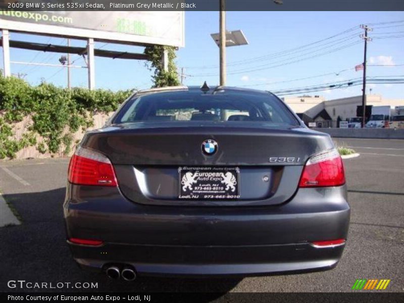 Platinum Grey Metallic / Black 2009 BMW 5 Series 535xi Sedan