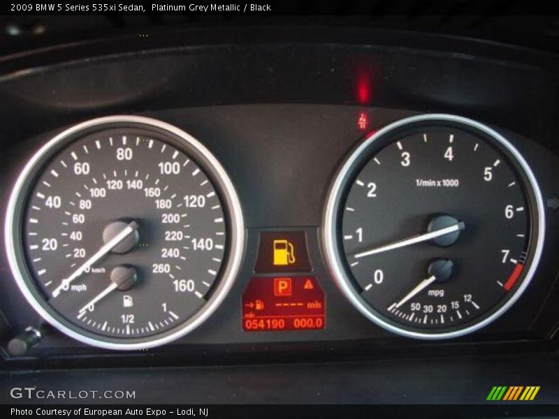 Platinum Grey Metallic / Black 2009 BMW 5 Series 535xi Sedan