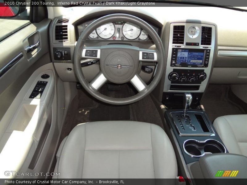 Inferno Red Crystal Pearl / Dark Khaki/Light Graystone 2010 Chrysler 300 Touring