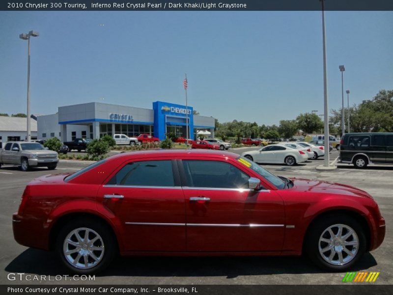 Inferno Red Crystal Pearl / Dark Khaki/Light Graystone 2010 Chrysler 300 Touring