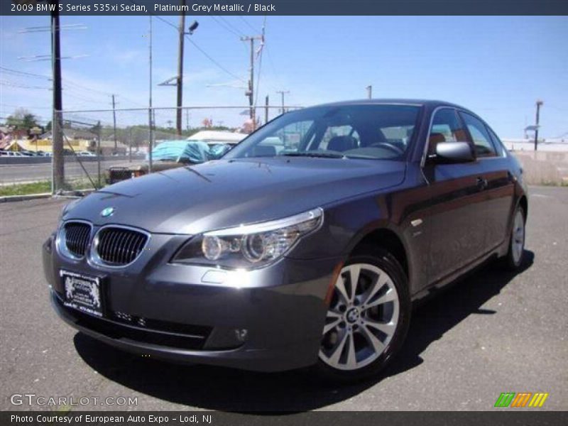 Platinum Grey Metallic / Black 2009 BMW 5 Series 535xi Sedan