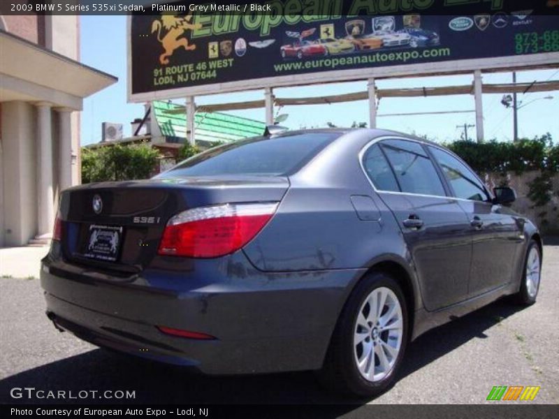 Platinum Grey Metallic / Black 2009 BMW 5 Series 535xi Sedan