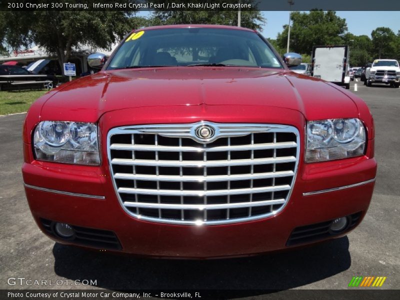 Inferno Red Crystal Pearl / Dark Khaki/Light Graystone 2010 Chrysler 300 Touring