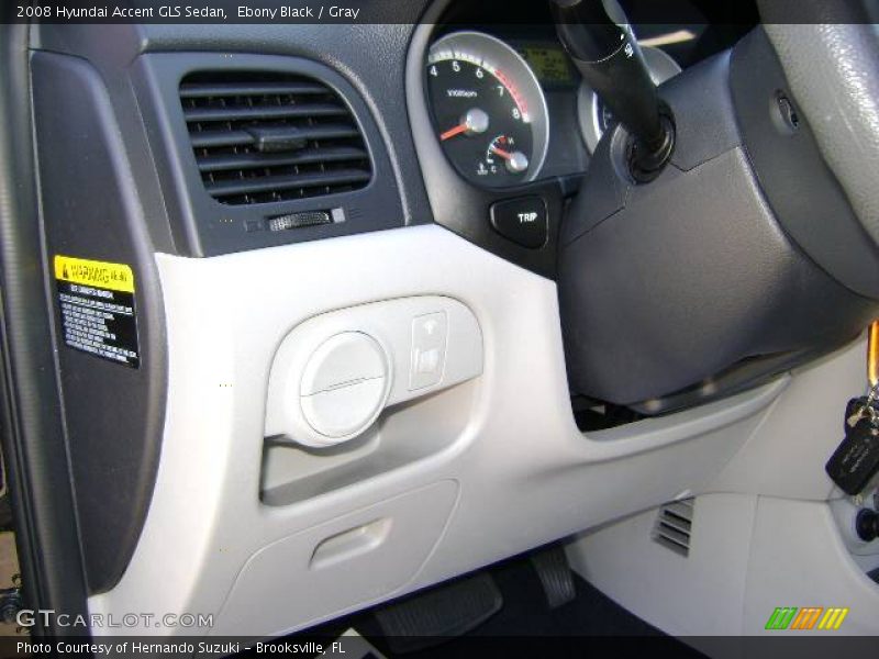 Ebony Black / Gray 2008 Hyundai Accent GLS Sedan