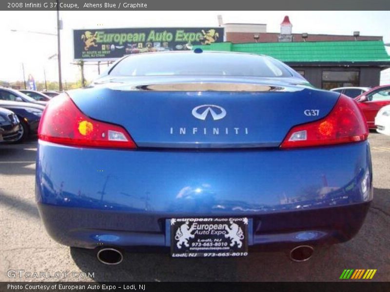 Athens Blue / Graphite 2008 Infiniti G 37 Coupe