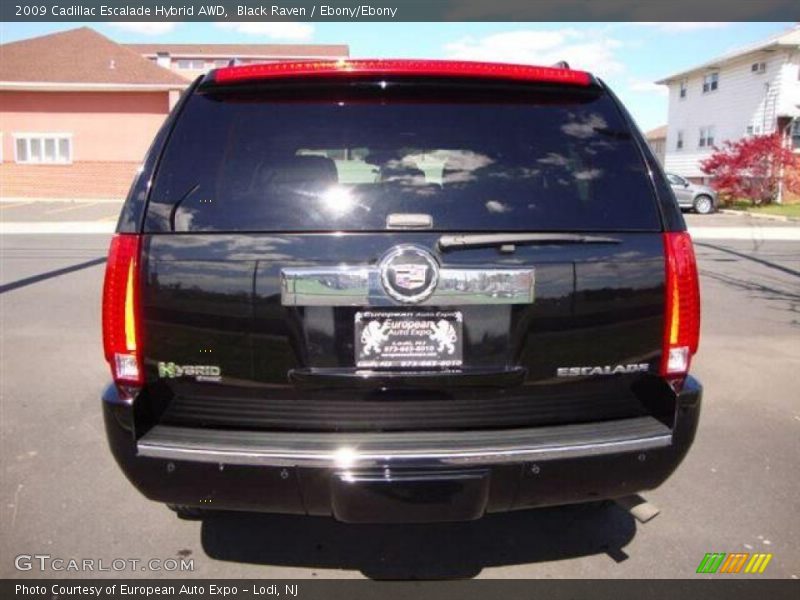Black Raven / Ebony/Ebony 2009 Cadillac Escalade Hybrid AWD