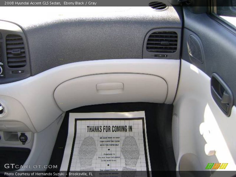 Ebony Black / Gray 2008 Hyundai Accent GLS Sedan