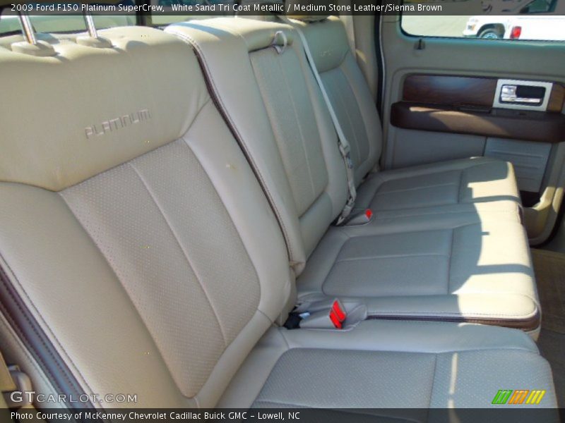 White Sand Tri Coat Metallic / Medium Stone Leather/Sienna Brown 2009 Ford F150 Platinum SuperCrew