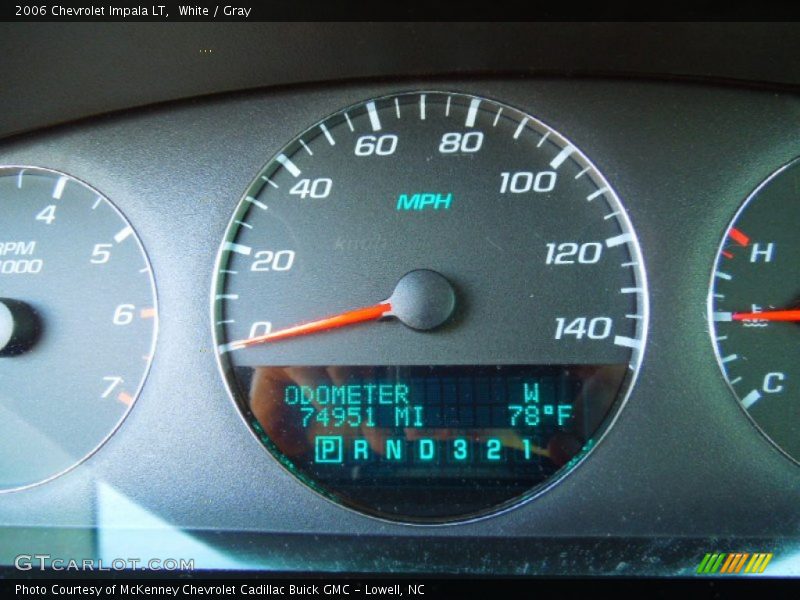 White / Gray 2006 Chevrolet Impala LT