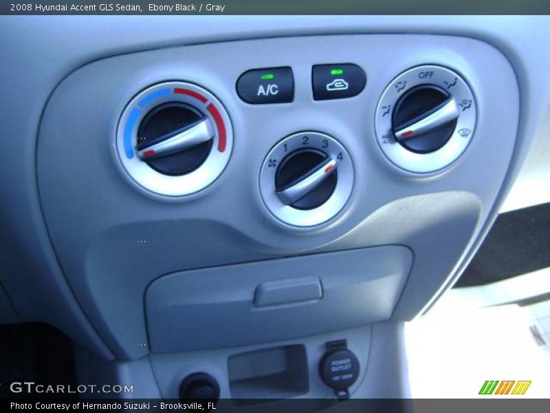 Ebony Black / Gray 2008 Hyundai Accent GLS Sedan